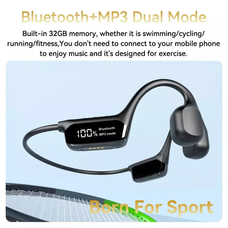 Xiaomi ipx8 à prova dwaterproof água natação condução óssea fone de ouvido bluetooth baixo sem fio mp3 player ciclismo fitness fone