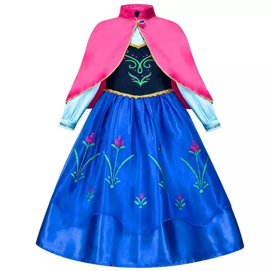 Elsa anna vestidos de princesa meninas malha lantejoulas vestido crianças cosplay neve rainha trajes halloween carnaval festa aniversário vestidos