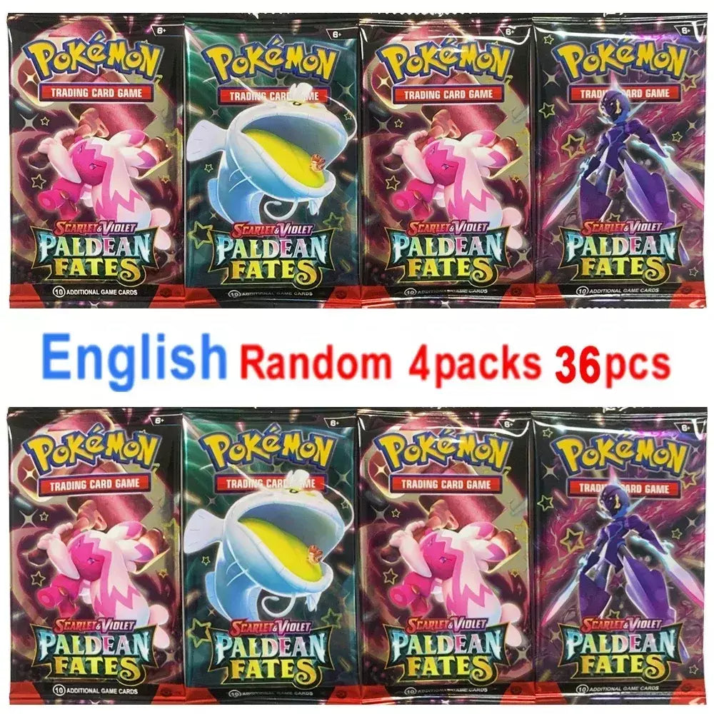 Novo 36/40 pçs caixa pokemon cartão escarlate & violeta evoluções prismáticas inglês impulsionador batalha carte negociação cartões de coleção presentes