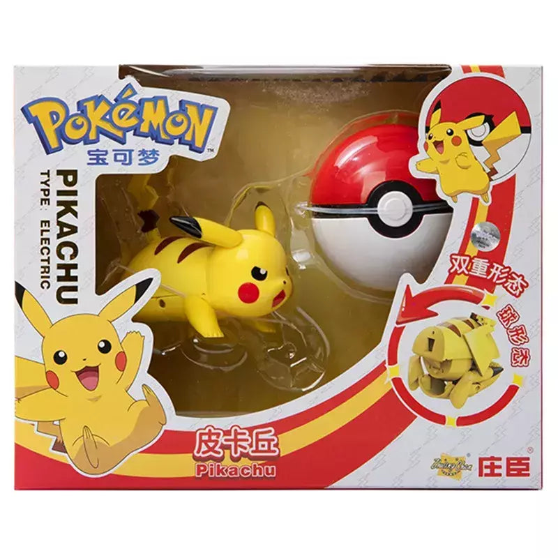 Sobre pokemon anime figura charizard pikachu gyados bolso monstro figura pokeball ação deformação brinquedo modelo crianças presente
