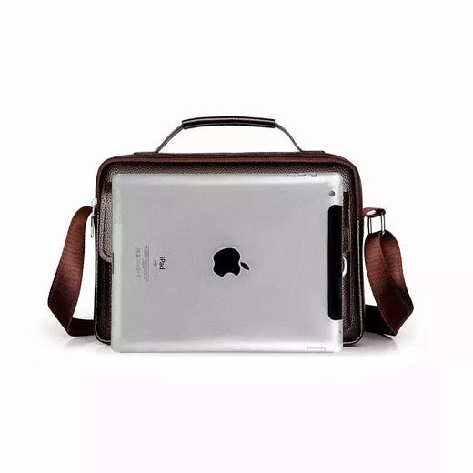 Bolsa de ombro de grande capacidade bolsa de mensageiro masculina de couro business commuter bolsa impermeável resistente ao desgaste pode ser armazenada