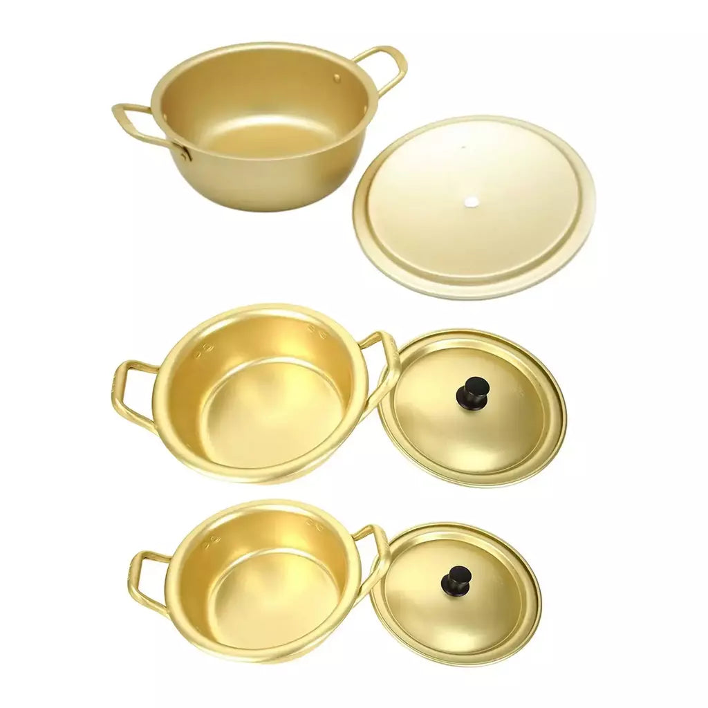Panela De Alumínio Coreana Para Macarrão Ramen, Panela Paomian, Panela Amarela Espessada, Panela De Sopa De Alumínio, Panelas De Cozinha Douradas, Wok
