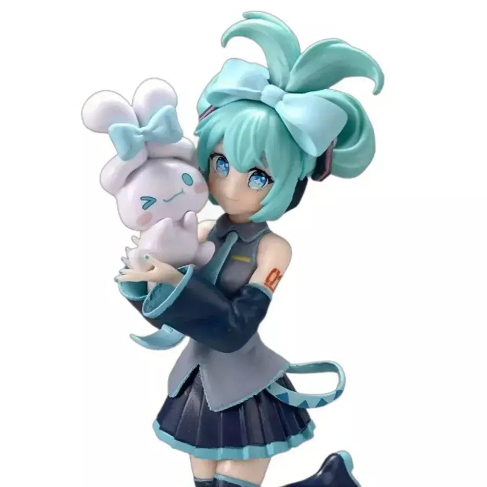 20cm anime hatsune miku x cinnamoroll figura anime periférico modelos colecionáveis decorações decorativas crianças presente kawaii