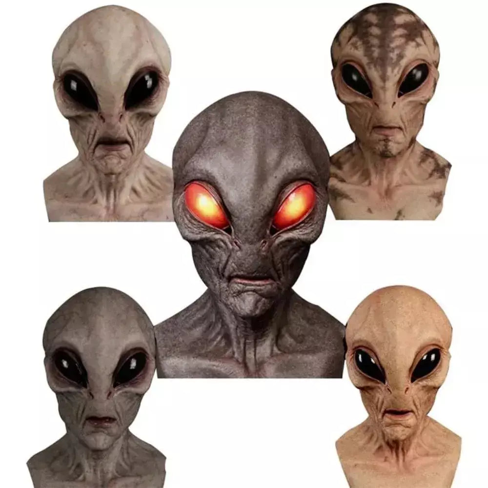 Halloween alienígena assustador máscara horrível alienígena supersoft máscara de terror assustador festa engraçado cosplay prop máscaras decoração adereços