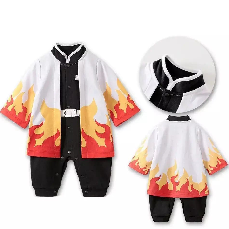 0-18 meses anime macacão de bebê recém-nascido cosplay traje infantil akatsuki nezuko tanjirou roupas de algodão meninos meninas crianças outfit