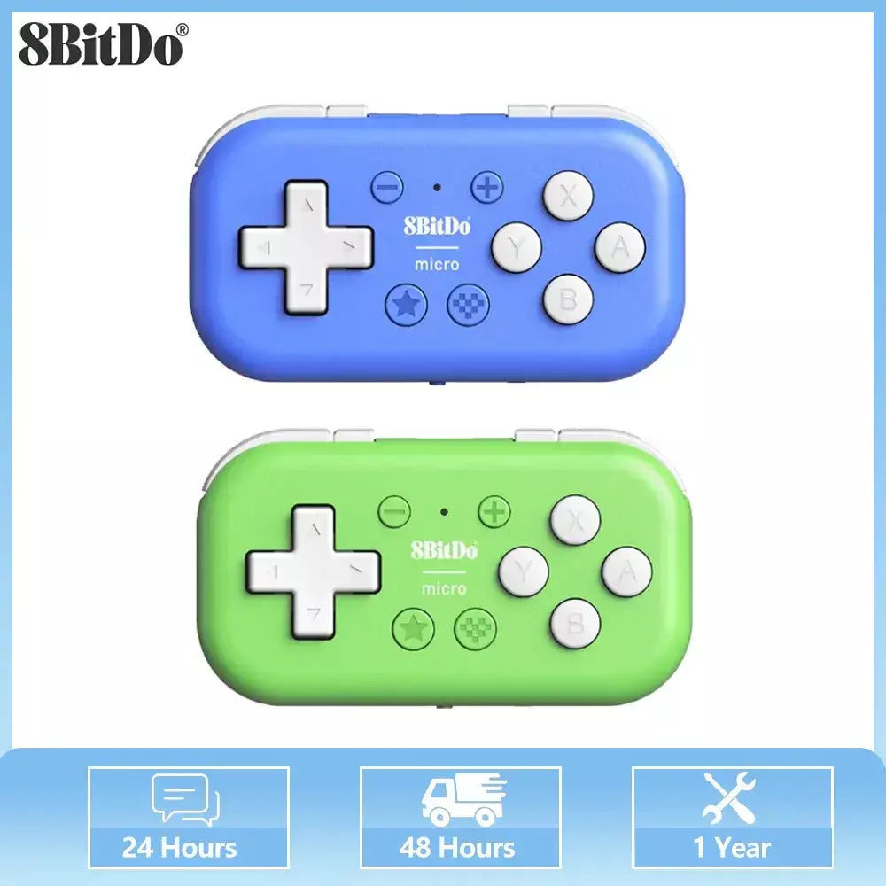 8bitdo micro bluetooth gamepad mini controlador suporte para nintendo switch/android/raspberry pi/ios/win10/11 e modo teclado