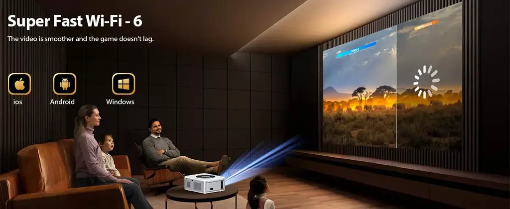 Xylbsy 1000ansi projetor de foco automático bluetooth5.2 android projetor 4k 8k decodificação vídeo áudio home theater projetor portátil