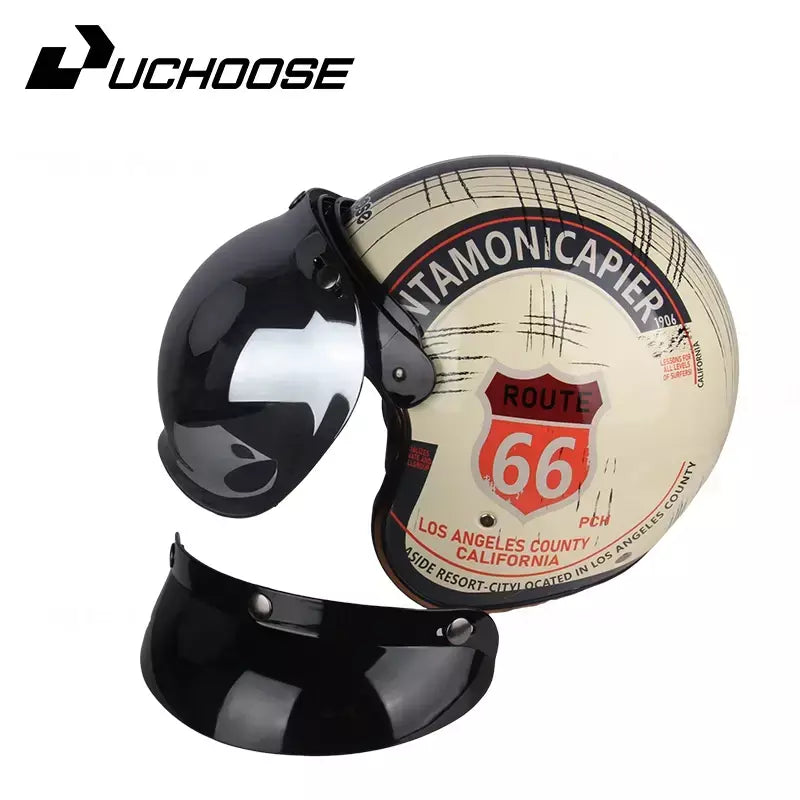DOT Certificado Retro Capacete de Motocicleta Cafe Racer Rosto Aberto Casco Moto para Acessórios de Motocicleta Homens Cascos de Moto