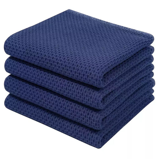 Homaxy-Super Absorvente Algodão Toalhas De Cozinha, Toalha De Microfibra Macia, Secagem Rápida, Lavar Pano De Limpeza, Doméstico, 4Pcs