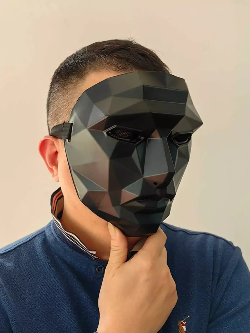 1pc máscara facial de gato de halloween-máscara de festa de forma especial, cosplay de férias, decoração de festival, acessório de fantasia quente