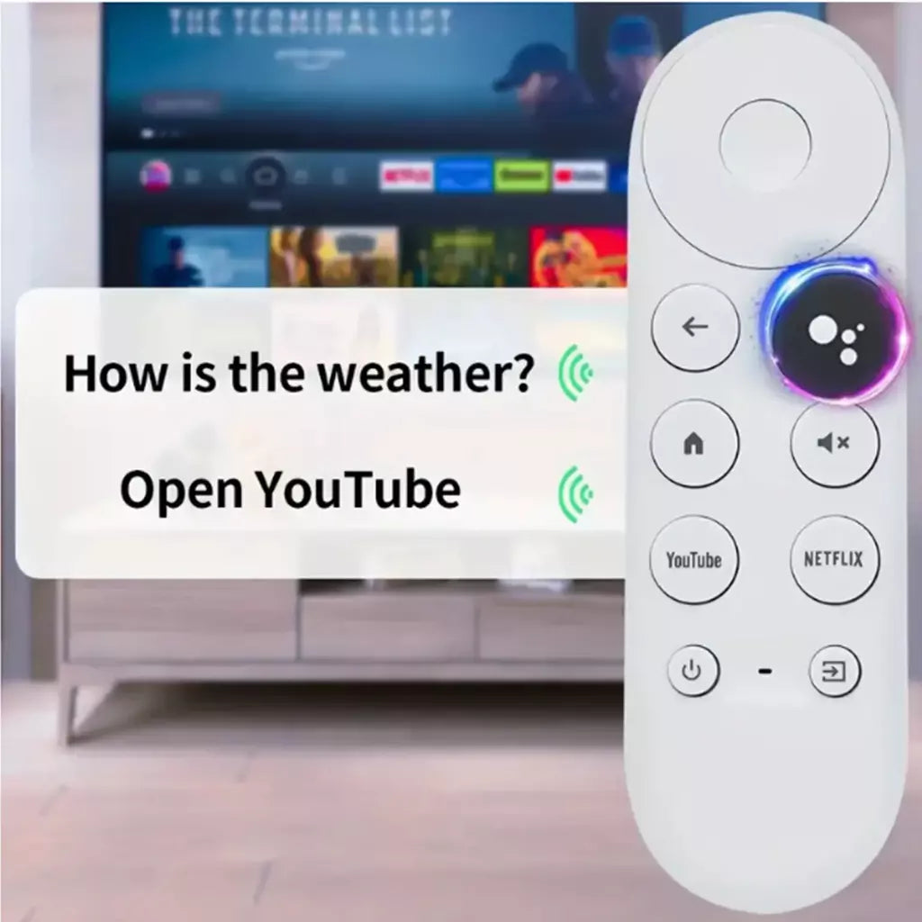 Controle remoto Google Chromecast 4K Snow Voice - Controle fácil apenas para seu streaming de mídia Player Controle remoto