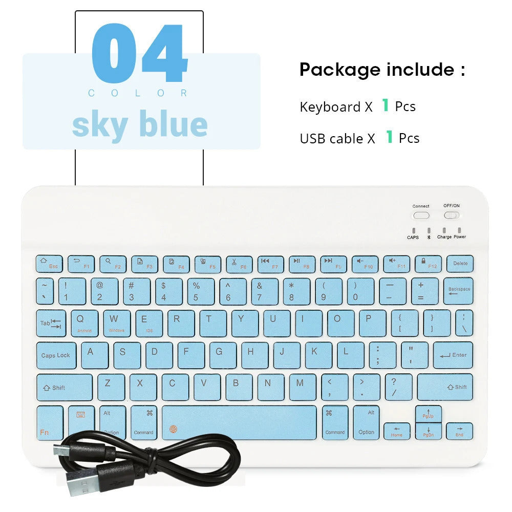 Mini Teclado Bluetooth Sem Fio e Mouse para Samsung, Xiaomi, Android, Portátil, iPad, Telefone, Tablet