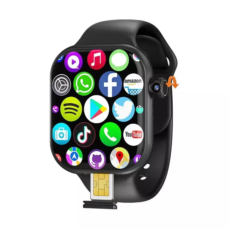Vp29 smartwatch 5g android 256gb de armazenamento 4g/5g lte cartão sim gps wifi 2.29 polegadas 490*580 amoled relógio inteligente com câmera rotativa de 8mp
