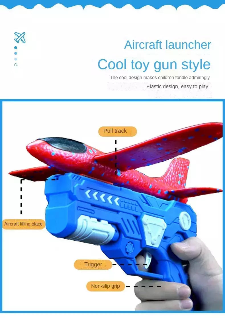 Lançador de avião Brinquedos para crianças, avião ao ar livre, avião voador antiderrapante, catapulta de espuma EPP, presentes de aniversário para meninos e meninas