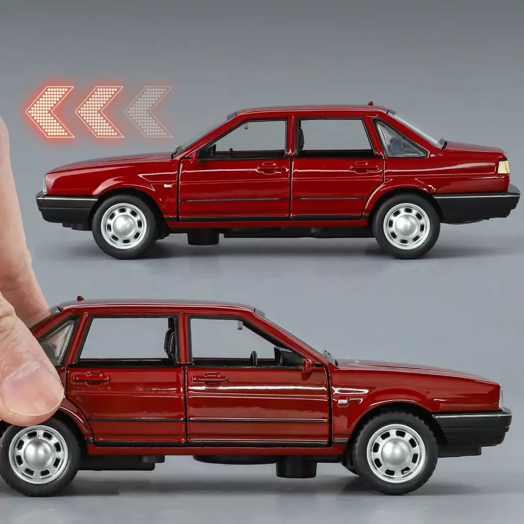 1:32 volkswagen santana liga de metal modelo fundido carro som & luz puxar para trás alta simulação carro de brinquedo das crianças presentes aniversário