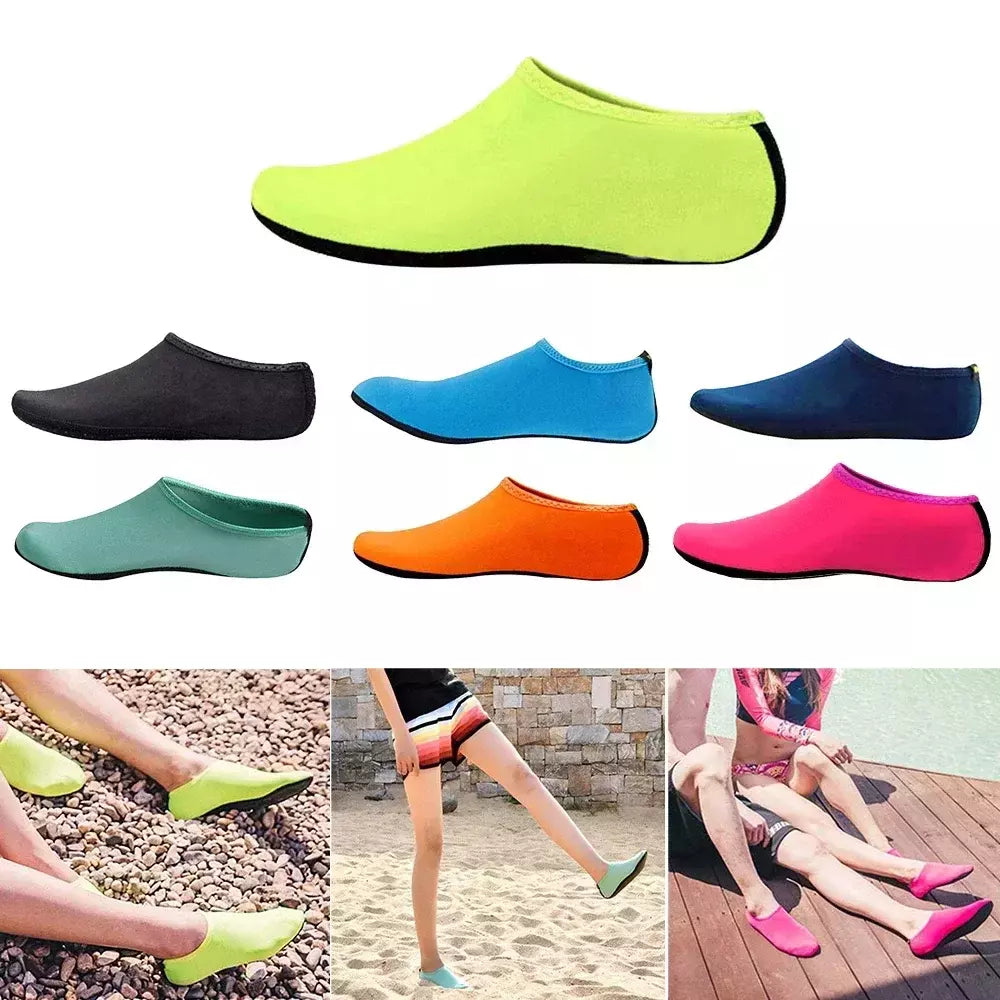 Sapatilhas antiderrapantes para água unissex, meias de mergulho, sandália de praia aquática de verão, sapato plano, chinelo marítimo para homens e mulheres