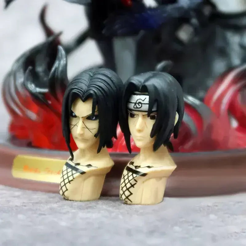 Naruto anime figura uchiha itachi pvc figura de ação brinquedo naruto shippuden uchiha itachi e corvo coleção modelo brinquedo 25cm