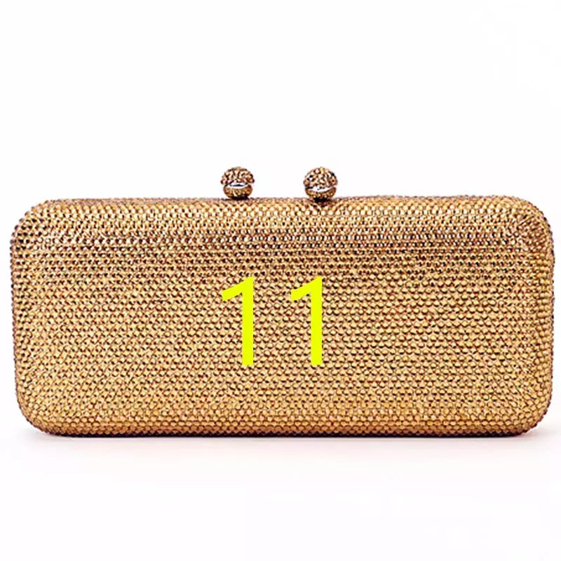 Rhinestone Clutch Bag para Mulheres, Evening Bag, Dinner Bag, Diamante, Pedra, Cristal, Festa de Casamento, Presente de Natal, Luxo mais recente