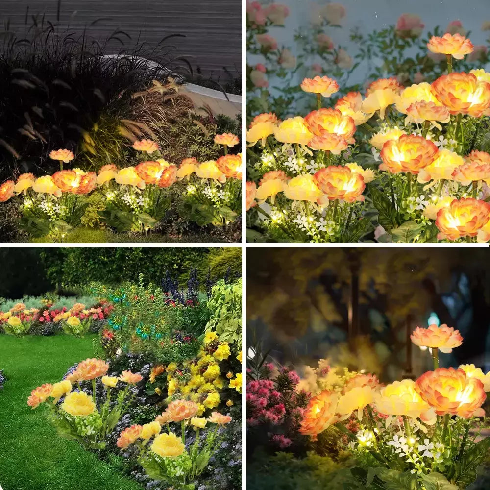 Lâmpada solar com luz led solar, impermeável, linda, para gramado, ao ar livre, jardim, paisagem, decoração de casa