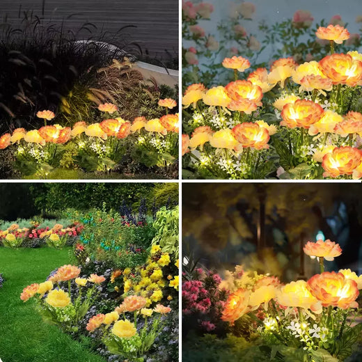 Lâmpada solar com luz led solar, impermeável, linda, para gramado, ao ar livre, jardim, paisagem, decoração de casa