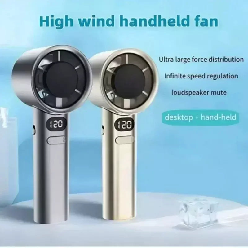 Ventilador de mão portátil 120 velocidades vento mini bladeless ventilador portátil usb recarregável pessoal ventiladores de alta velocidade ventilador elétrico cílios
