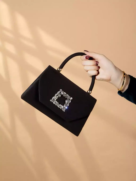 Espumante Velvet Evening Clutch Bag, Glitter Bling, brilhante, glamouroso, requintado, elegante, elegante, 1Pc