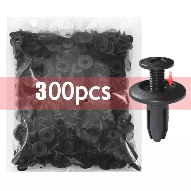 Para-choque de carro, 8mm, buraco, 1000/500/50 peças, rebites de plástico, parafuso, porta, painel de guarnição, clipes de fixação, acessórios de carro