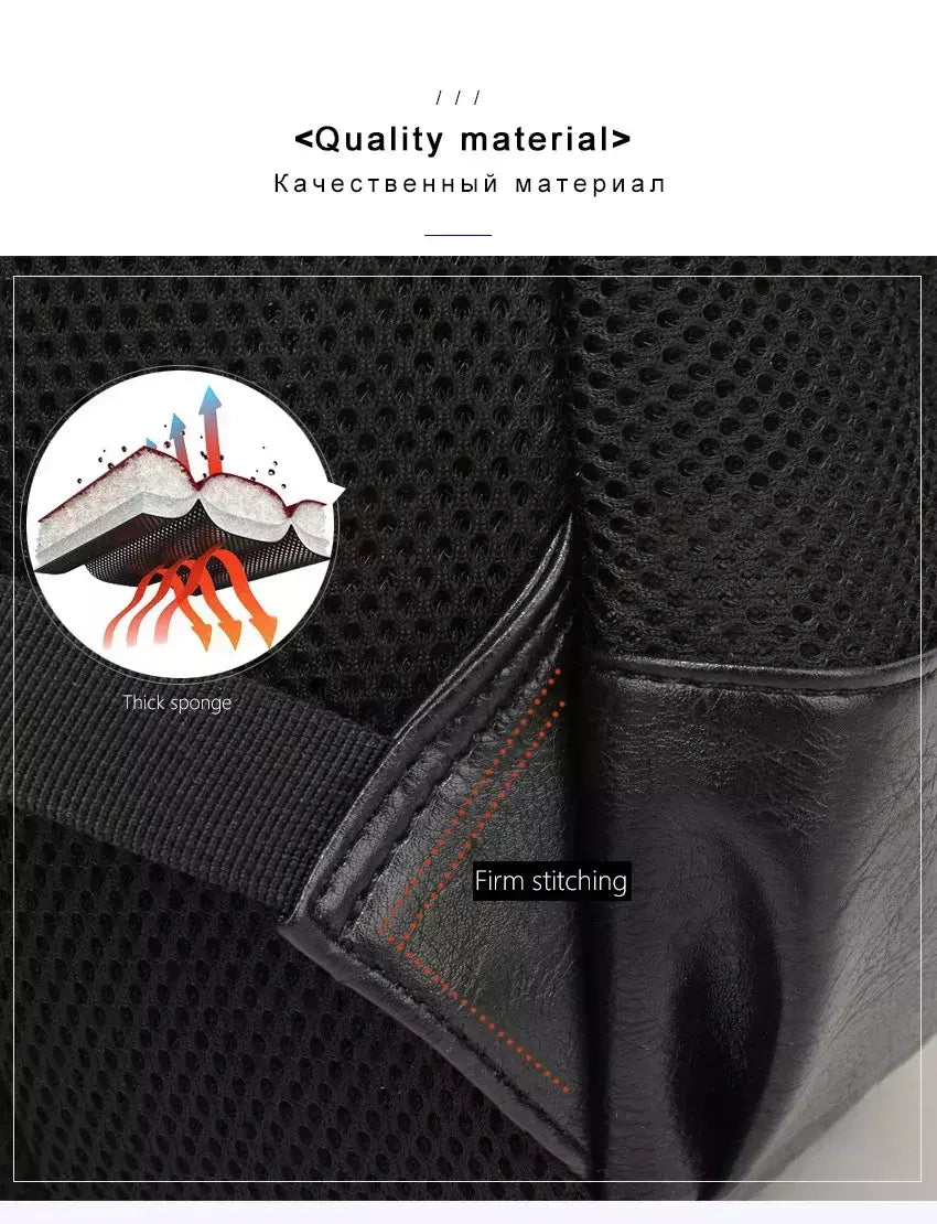 Mochila Escolar de Couro Impermeável para Homens, Bolsa de Viagem, Laptop, Livro Casual de Alta Qualidade, Marca Moda