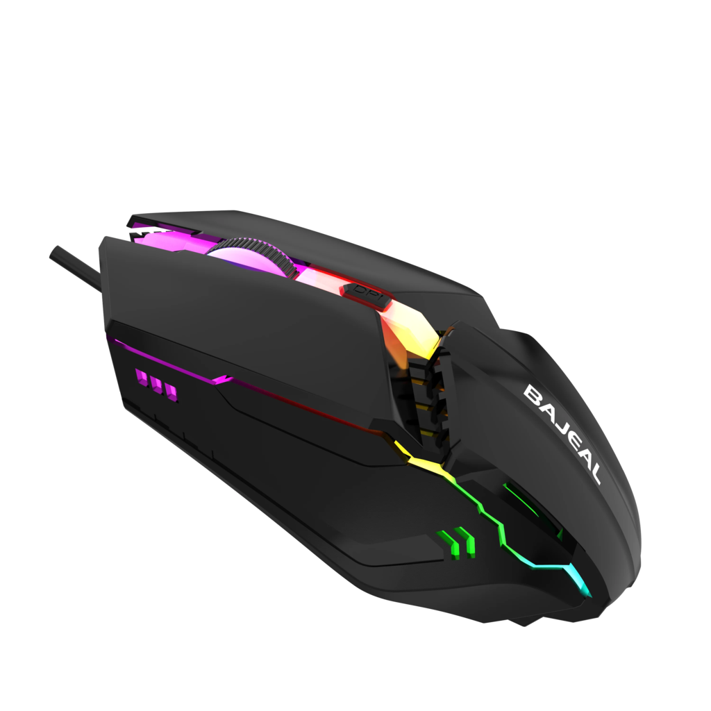 BAJEAL D11 com fio USB colorido backlight jogo mouse competitivo 4D ponderado desktop laptop mouse luminoso