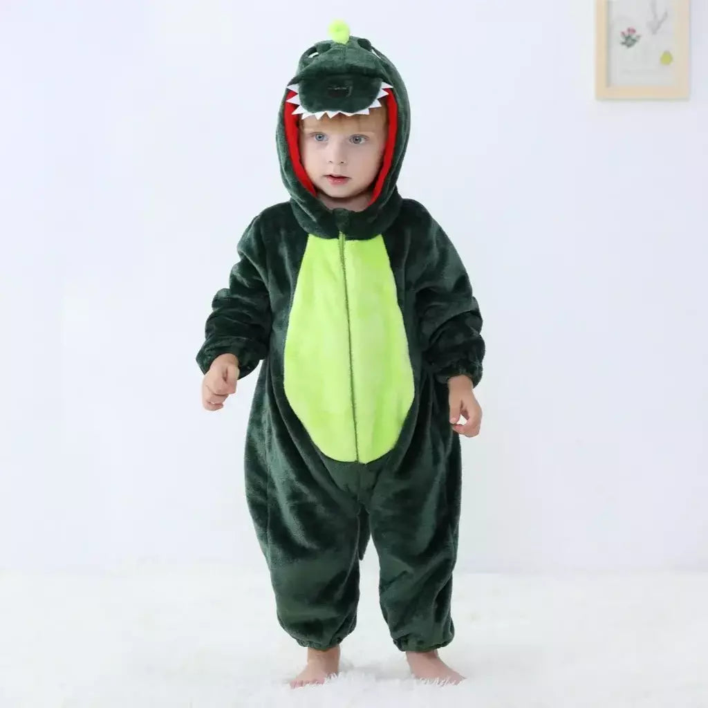 Bebê unissex macacão kigurumi infantil bonito ponto dinossauro animal macacões recém-nascidos dos desenhos animados pijamas para crianças meninos meninas natal