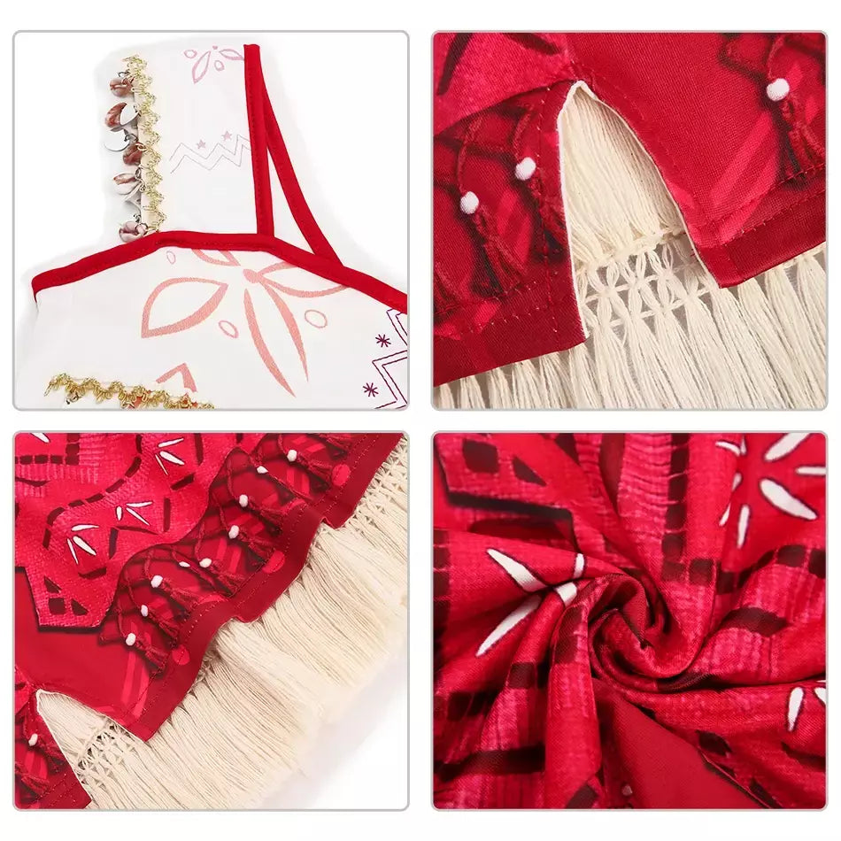 Meninas roupa cosplay traje das crianças festa vestido de princesa verão casual praia vestido colar peruca conjunto vestidos de festa para meninas