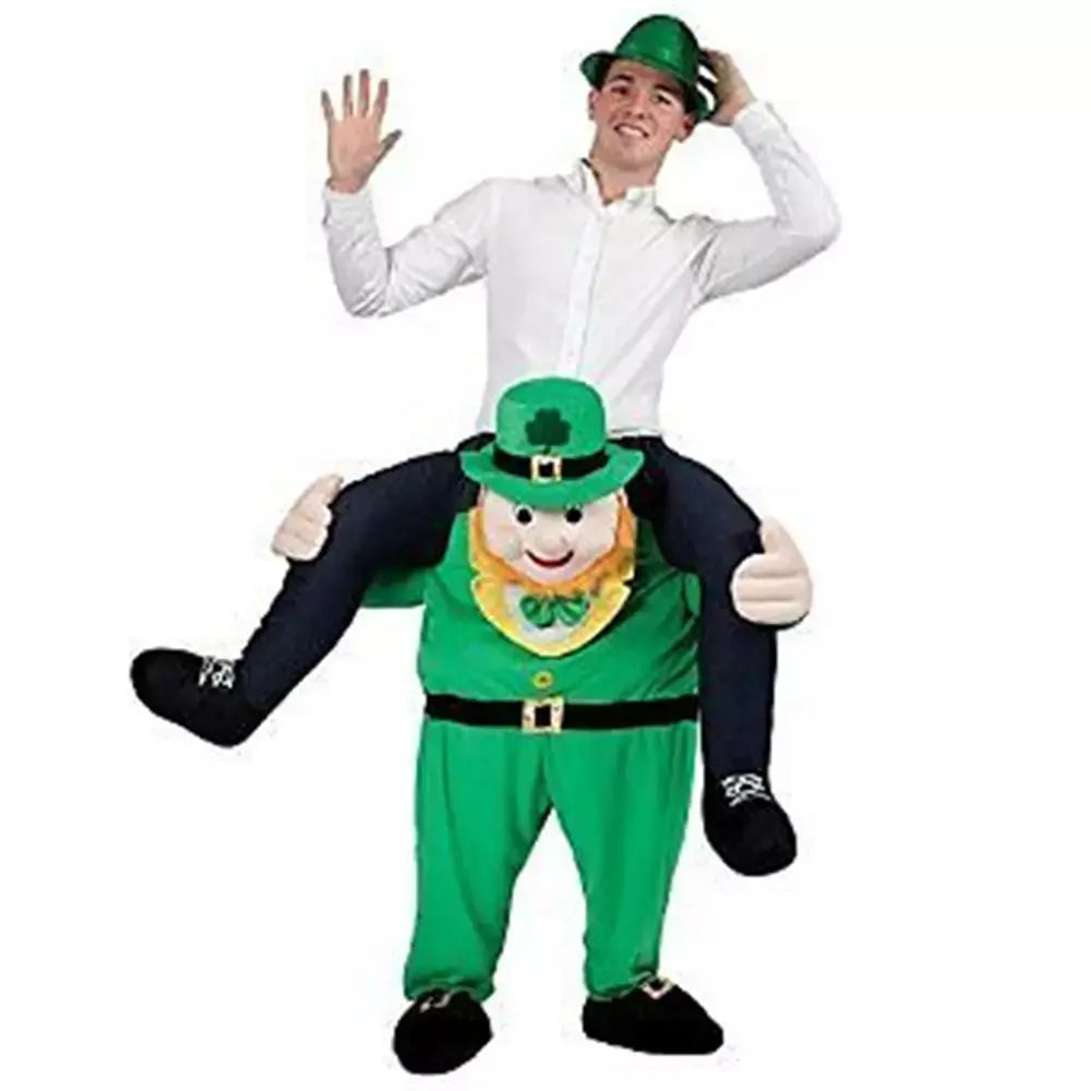 Adulto Halloween Cosplay Trajes para homens e mulheres, Ride On Me Mascote, Carry Back, Calças de animais engraçados, Perna falsa, Festa de Natal