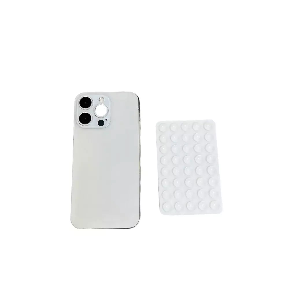 Capa de telefone com ventosa de silicone dupla face, suporte removível para selfies e vídeos mãos-livres, basta usar para vidro liso