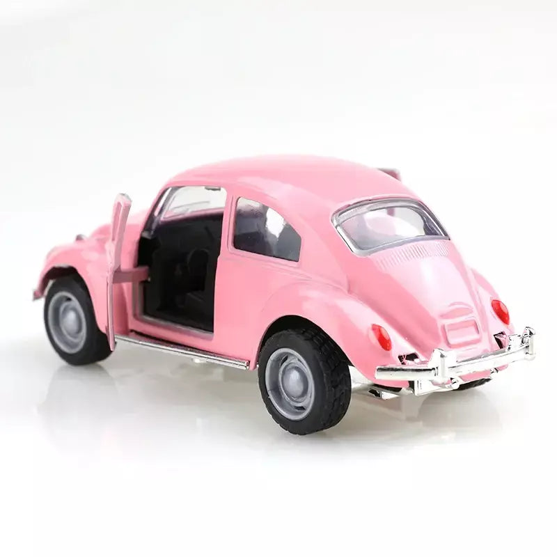 (Ensacado) 1:8 besouro clássico fofo, modelo de carro de liga, veículo simulado, carro de liga infantil, modelo de brinquedo de menino, enfeites de carro