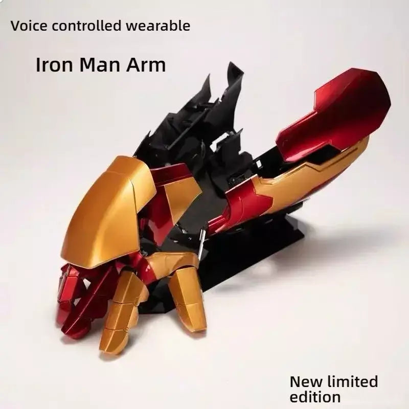 Novo homem de ferro mão esquerda e direita mk42 armadura wearable braço controle remoto e voz cosplay modelo presentes brinquedo personalizado