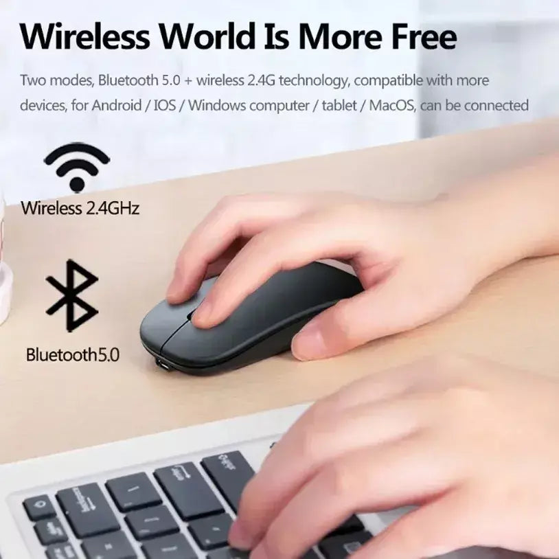 Rato de jogo recarregável sem fio portátil ergonômico silencioso e mágico adequado para computadores portáteis tablets ipad telefone