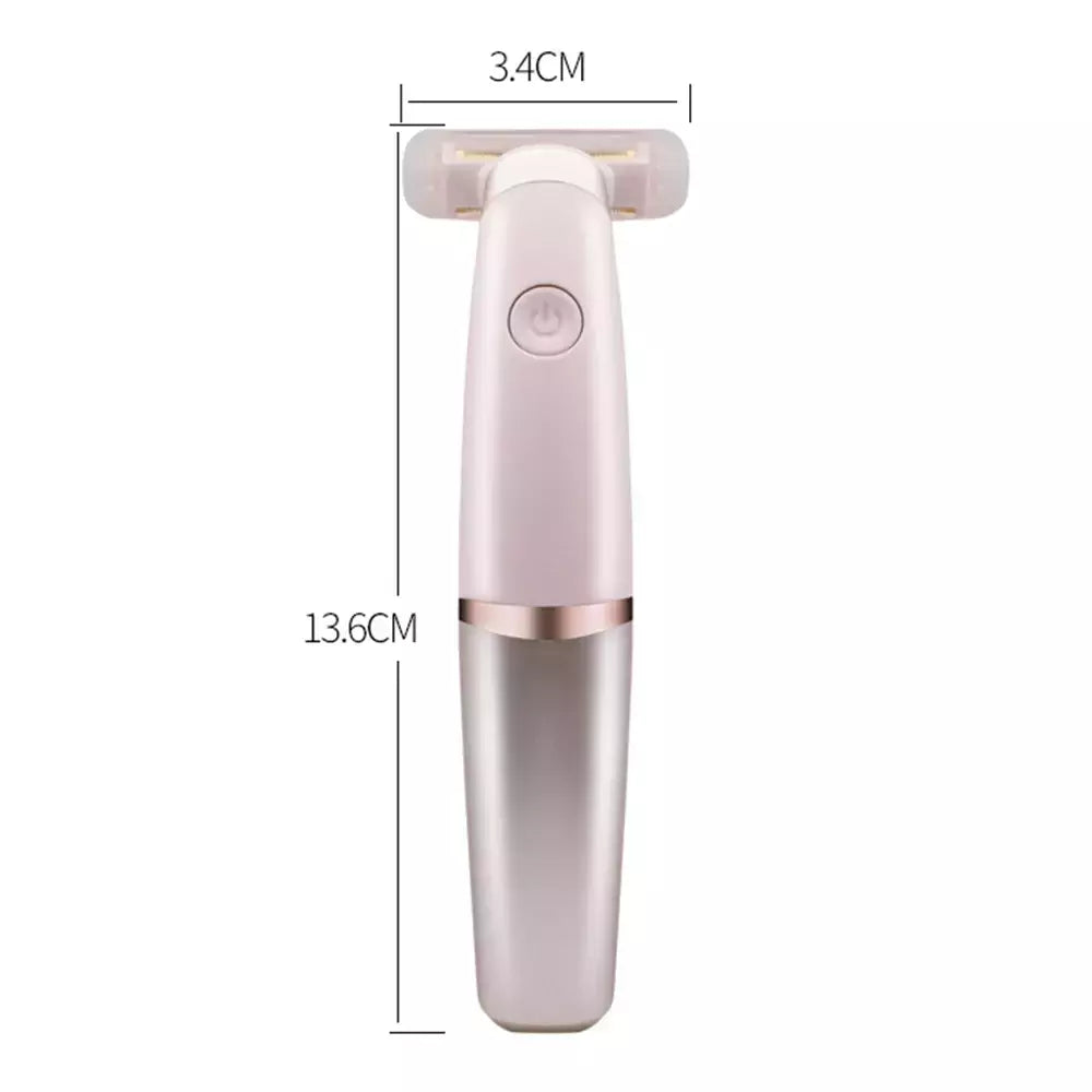 Portátil USB recarregável indolor feminino barbeador, perna e axila cabelo, aparador de barbear elétrico para mulheres, senhoras