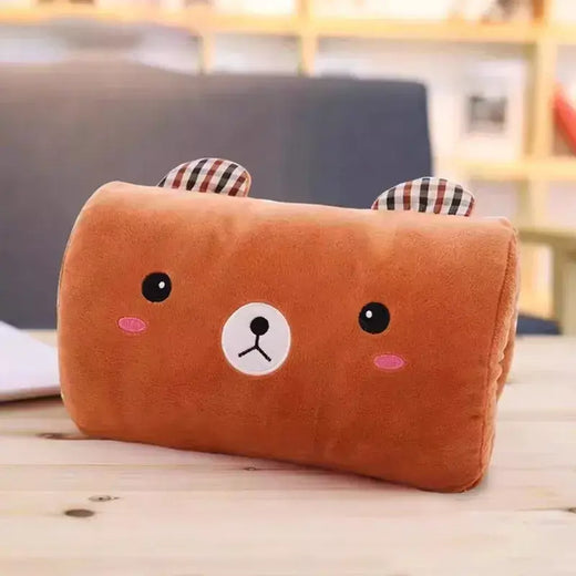 Crianças bonito presente inverno dos desenhos animados de pelúcia suho mão travesseiro mais quente, ferói fraco classe 1 braço travesseiro, presente das crianças