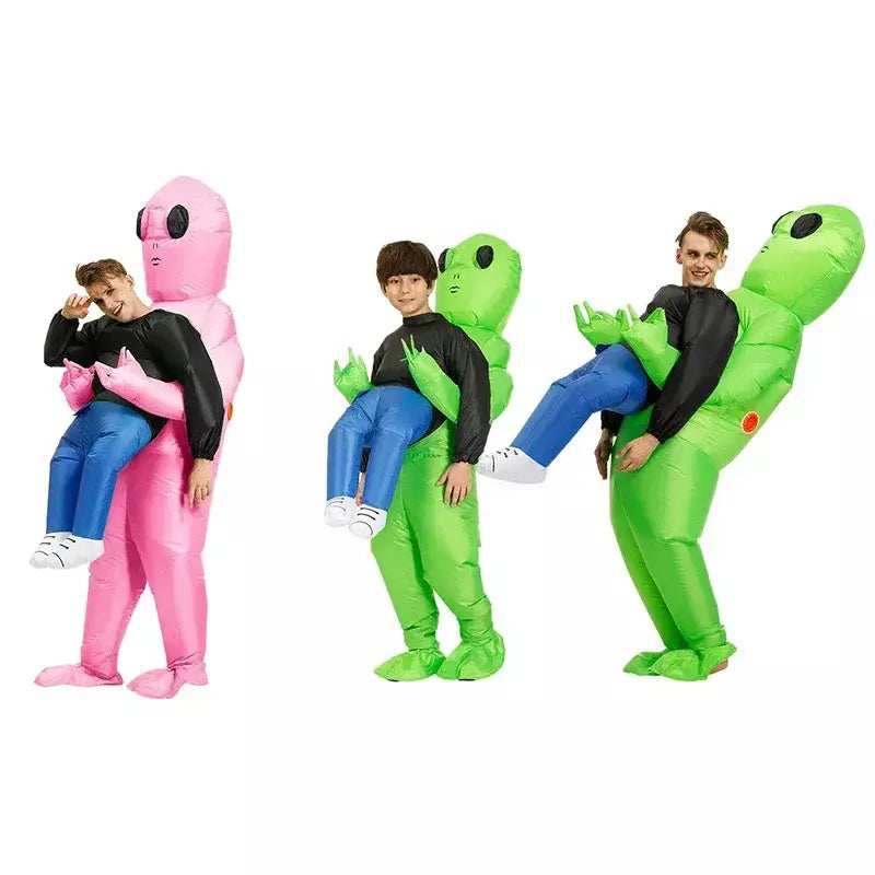 Halloween adulto alienígena traje inflável crianças meninos menina festa de natal cosplay das mulheres dos homens terno engraçado vestido anime festa extravagante
