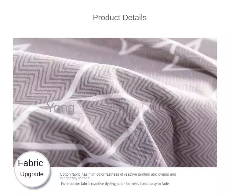 Listrado impressão algodão Duvet Cover Set, Soft Skin Friendly cama fronha, 1PC, 2PC, 3 PCs, 100% algodão