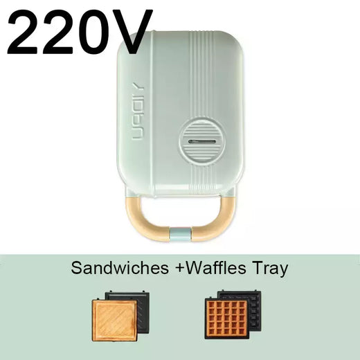 Mini máquina de café da manhã tipo panqueca, fornos elétricos para café da manhã, panquecas e waffle