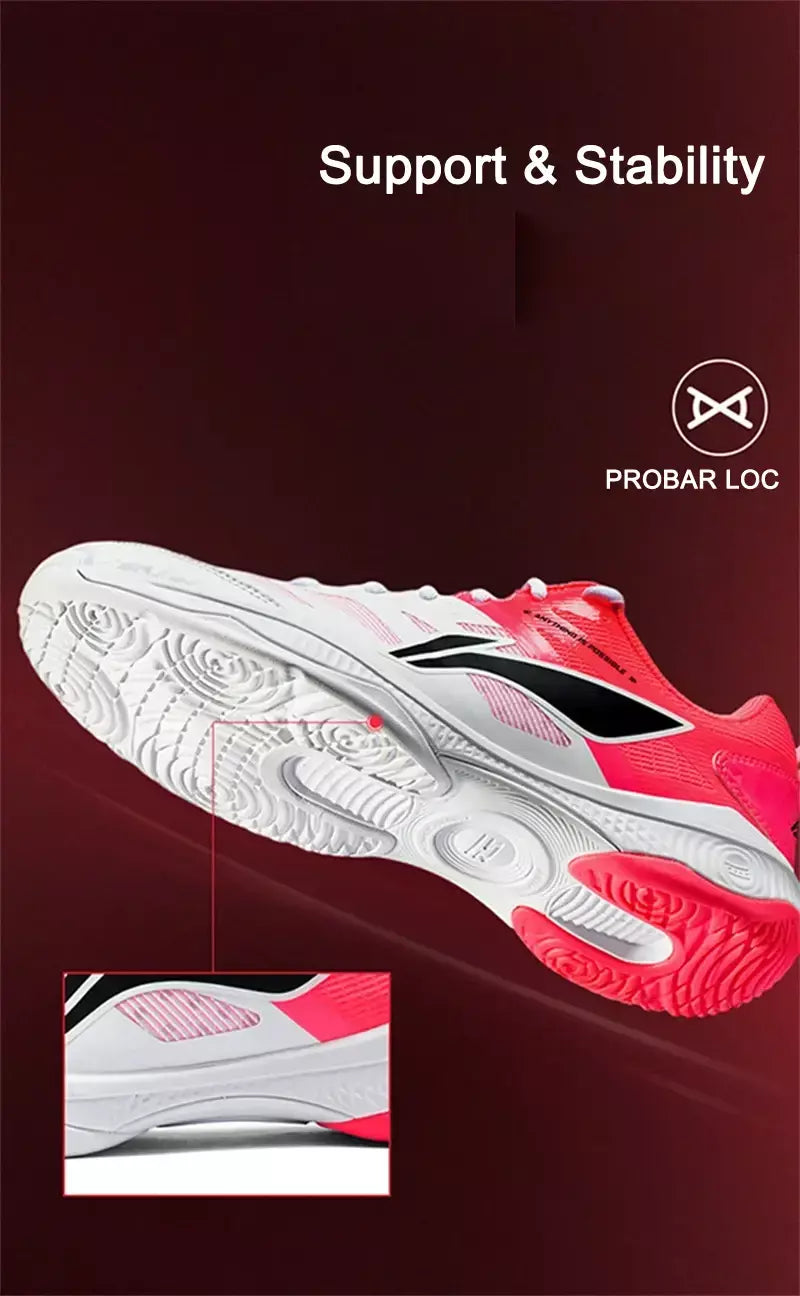 Li-ning unissex gladiador ii sapatos de treinamento de badminton almofada forro de rebote das mulheres dos homens tênis de suporte estável aytv017