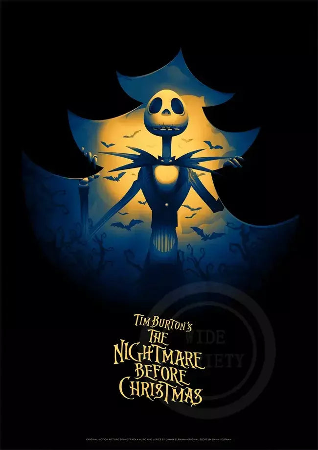 Filme clássico o pesadelo antes do natal anime figura jack poster impressões pintura em tela arte da parede fotos decoração do quarto casa