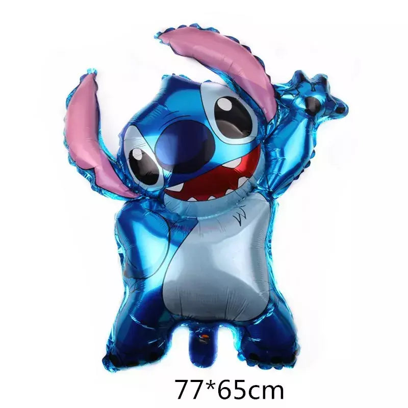 1 conjunto disney 123 pçs lilo & stitch tema feliz aniversário balão de látex conjunto família festa de aniversário decoração balão de látex