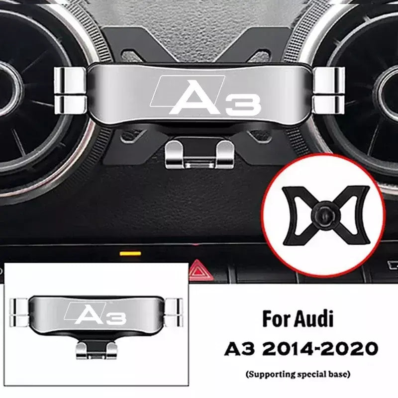 Suporte do telefone móvel do carro para audi a3 s3 8v 2014-2020 montagens de ventilação de ar suporte de navegação por gravidade gps acessórios do carro