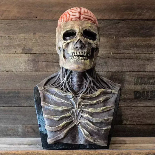3D Móvel Máscara Esqueleto, Máscara de Horror Halloween, Festa Cosplay Adereços, Silicone Full Cap, Chapéu da Criatura, 2024