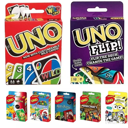 *2025! Mattel UNO FLIP! Jogos família engraçado entretenimento jogo de tabuleiro diversão jogando cartas crianças brinquedos caixa de presente uno jogo de cartas crianças brinquedos