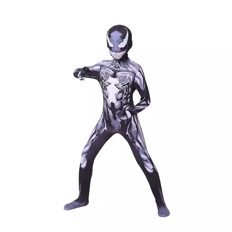 Crianças super-herói spiderman cosplay traje homem de ferro pantera negra zentai macacão bodysuit trajes de festa de halloween para meninos meninas