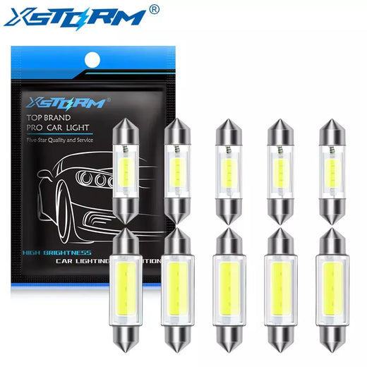 10 pçs c5w c10w lâmpada led canbus 31mm 36mm 39mm 41mm festão led interior do carro luz cúpula leitura lâmpada da placa de licença 12v auto branco