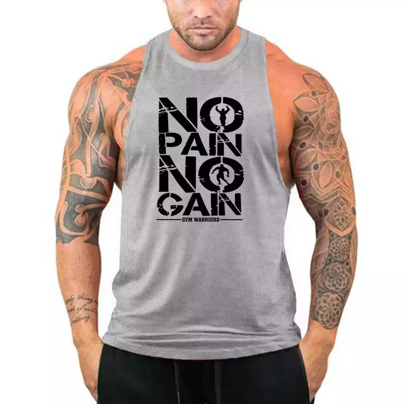 Quick Dry malha ginásio t-shirt dos homens, colete muscular respirável, moletom de jogging, Indoor Exercício, Fitness, ao ar livre